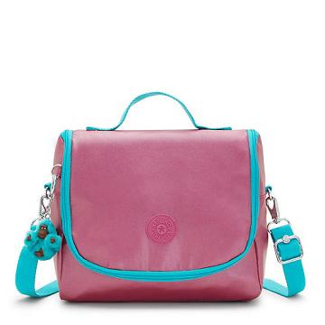 Kipling New Kichirou Klassieke Metallic Lunch Bag Tassen Roze Beige | NL 1279LI